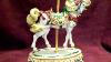 Rare Vintage San Francisco Music Box Emperors Garden Porcelain Carousel Horses Music Boxes